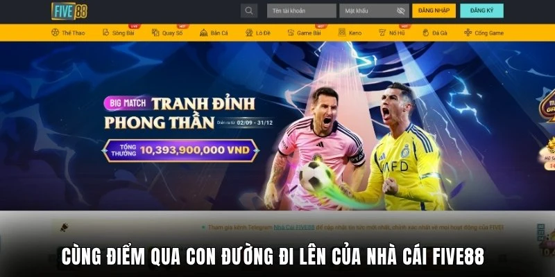 Cùng điểm qua con đường đi lên của nhà cái Five88